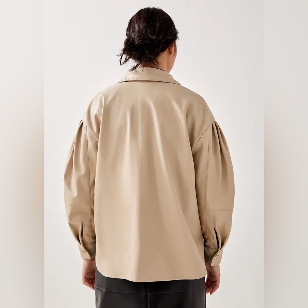 Love Bonito Lissie Pleather Puff Sleeve Shirt - Picture 5 of 15